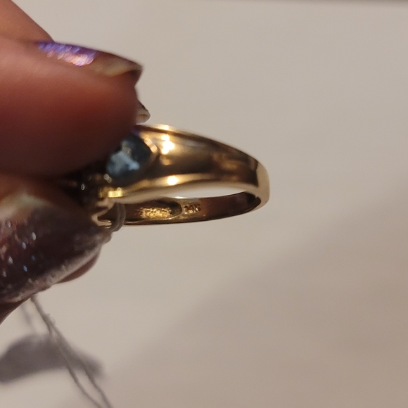 Vintage 14k Gold With Real Topaz Hearts and Diamonds - Picture 9 of 14